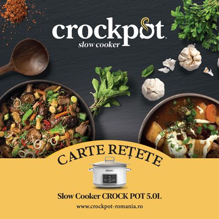Carte rețete Slow Cooker Crock-Pot 5.0 L Digital DuraCeramic Sauté