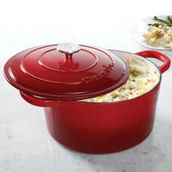 Vas de fontă emailată, 4.7L, rotund, roșu Crock-Pot