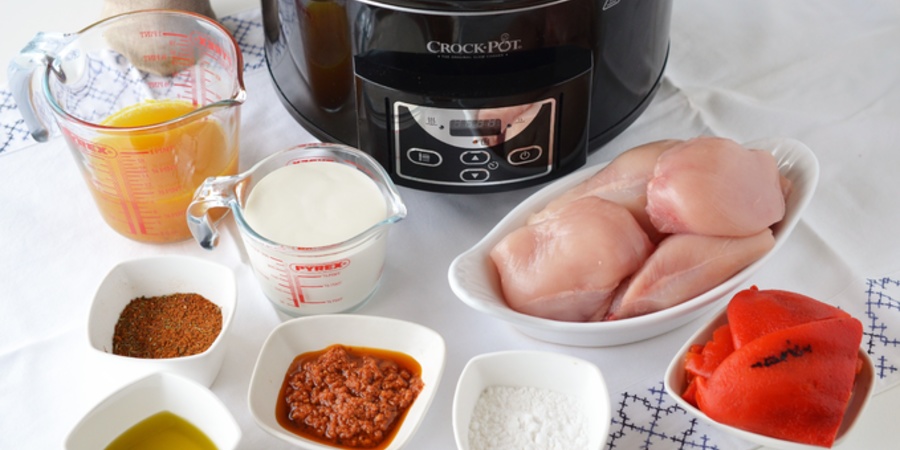 Rețetă piept de pui cremos la Slow Cooker Crock-pot 4.7L Digital by Teos Kitchen