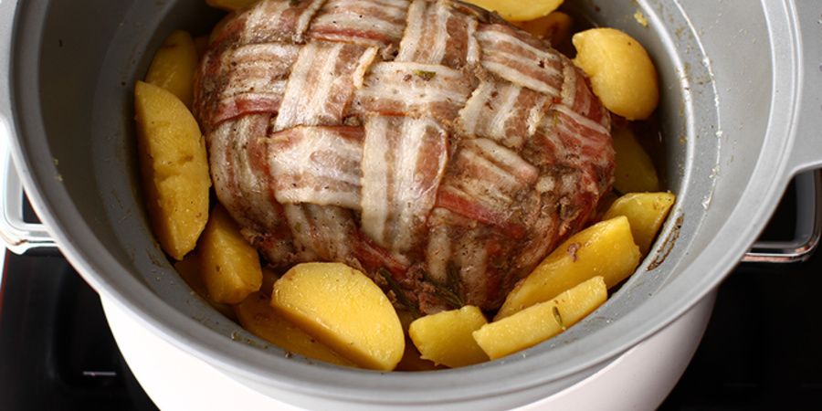 Rețetă ruladă de carne tocată în bacon la Slow Cooker 6.0L DuraCeramic Saute by Laura Laurențiu