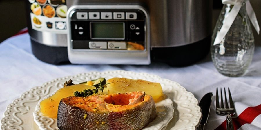 Rețetă somon cu legume la Multicooker 5in1 Digital 5.6L Crock-Pot by Dulciuri fel de fel