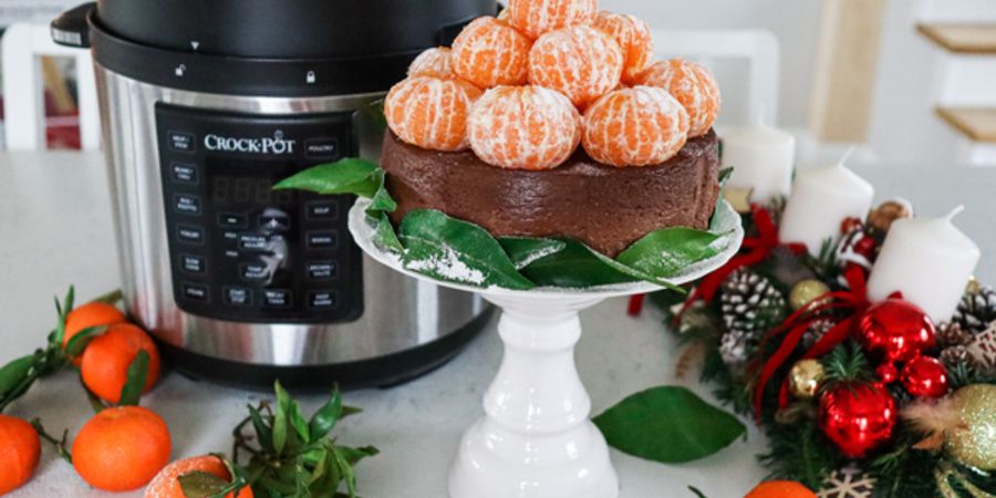 Rețetă cheesecake cu ciocolată și clementine la Multicookerul Crock-Pot Express by Prăjiturela