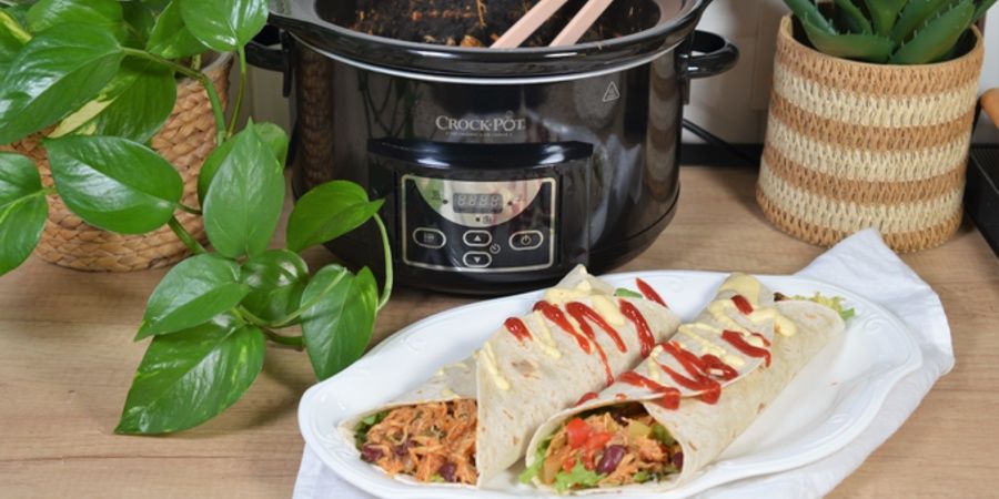 Rețetă tortilla wrap cu pui gătit lent la Slow cooker Crockpot by Teos Kitchen