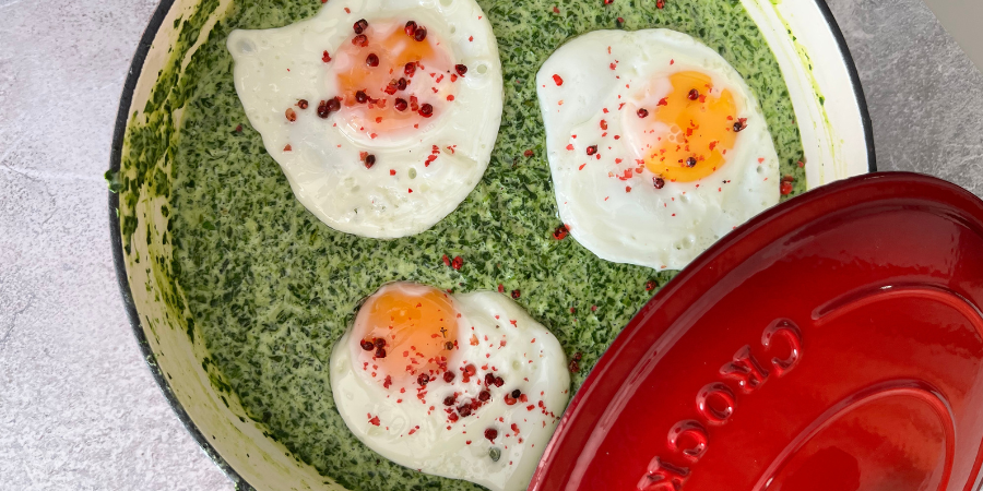Rețetă Spanac cu ouă la vas de fontă emailată Crock-pot by Roxana Blenche