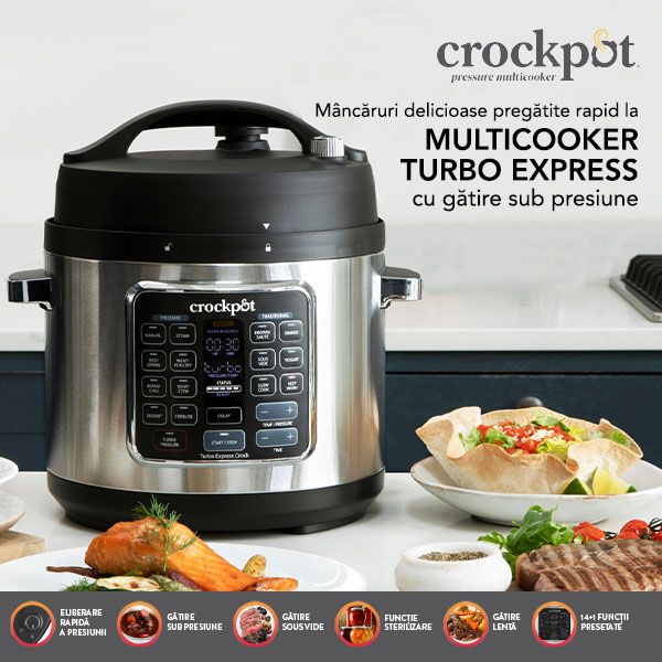 Carte rețete pregătite rapid la Multicooker Turbo Express Crock-Pot