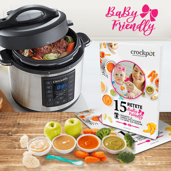 Carte rețete 15 rețete Baby friendly la Express Multicooker cu gătire sub presiune Crock-Pot