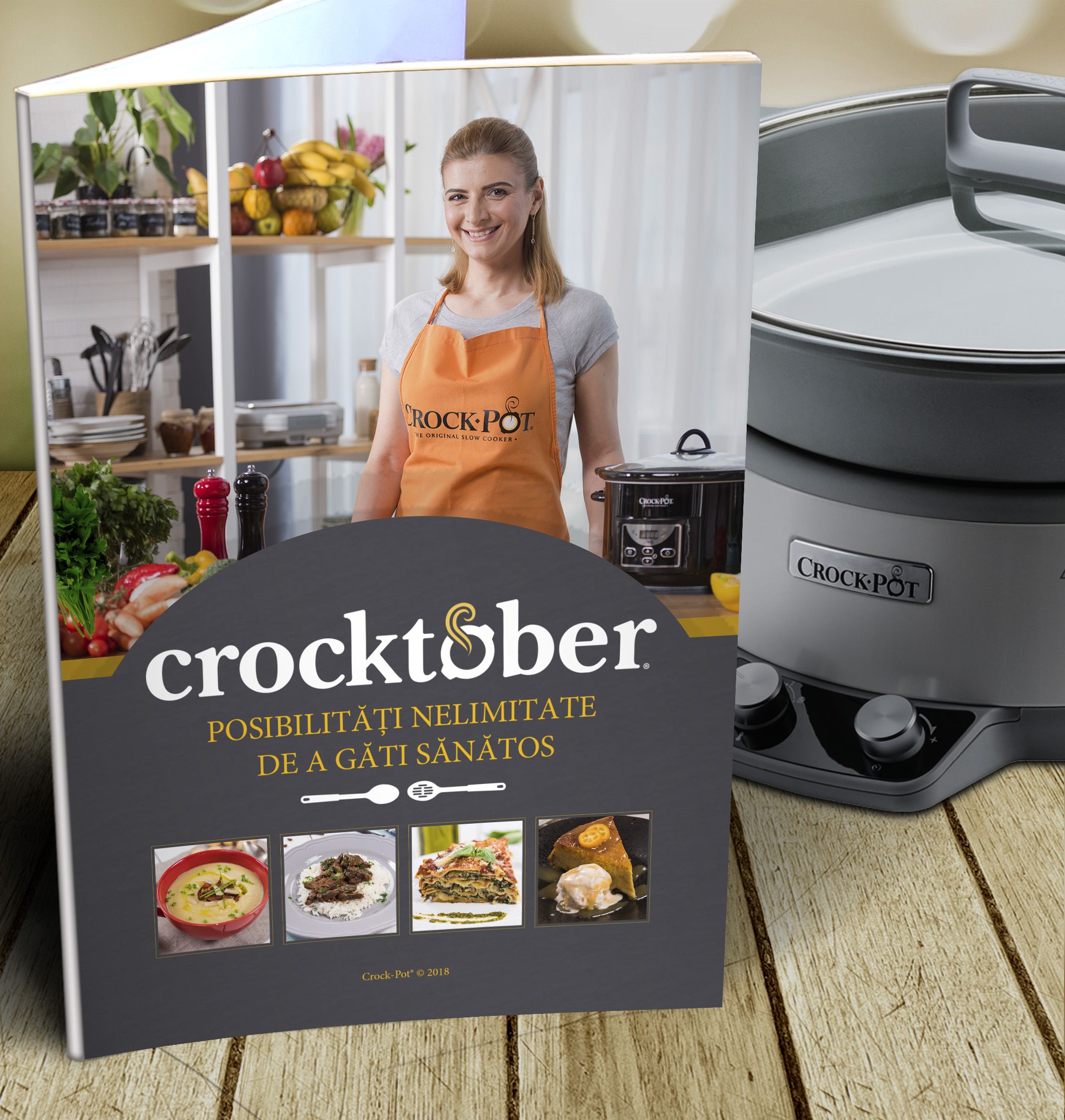 Carte rețete Crocktober - gătește sănătos cu slow cooker-ele Crockpot