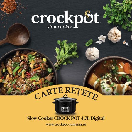 Carte rețete Slow Cooker Crockpot 4.7 L Digital DuraCeramic Sauté