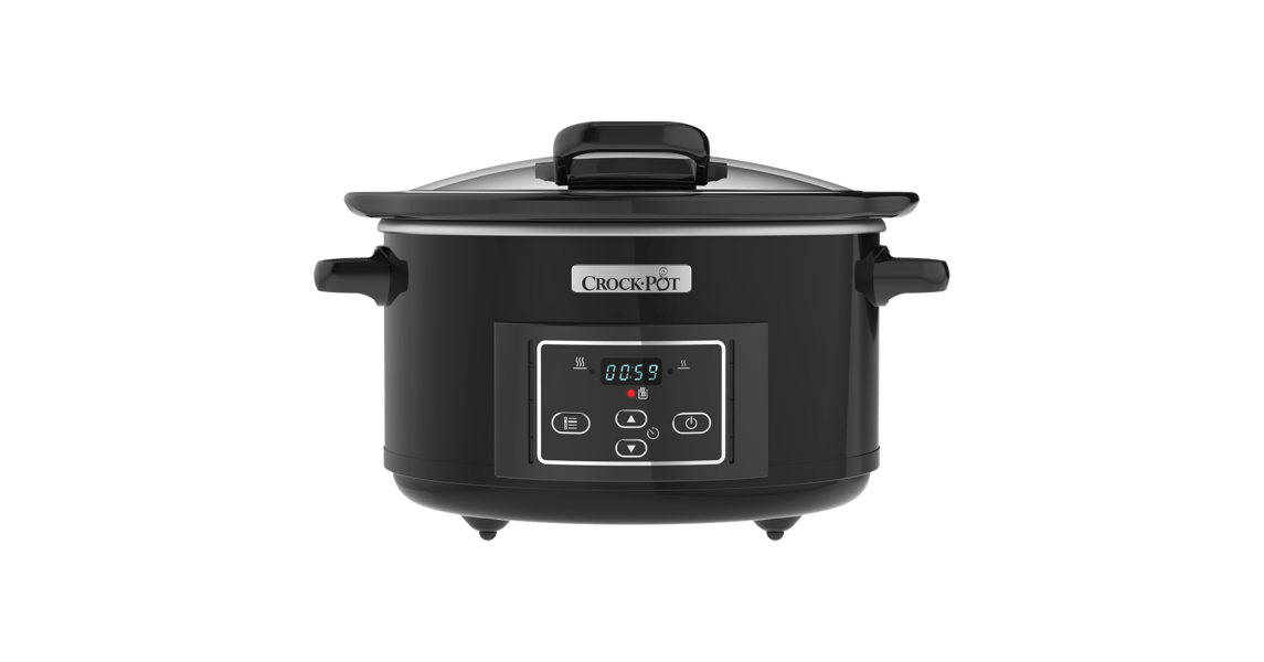 Slow Cooker 4.7L Digital HingedLid CrockPot, 4.7L, capac retractabil