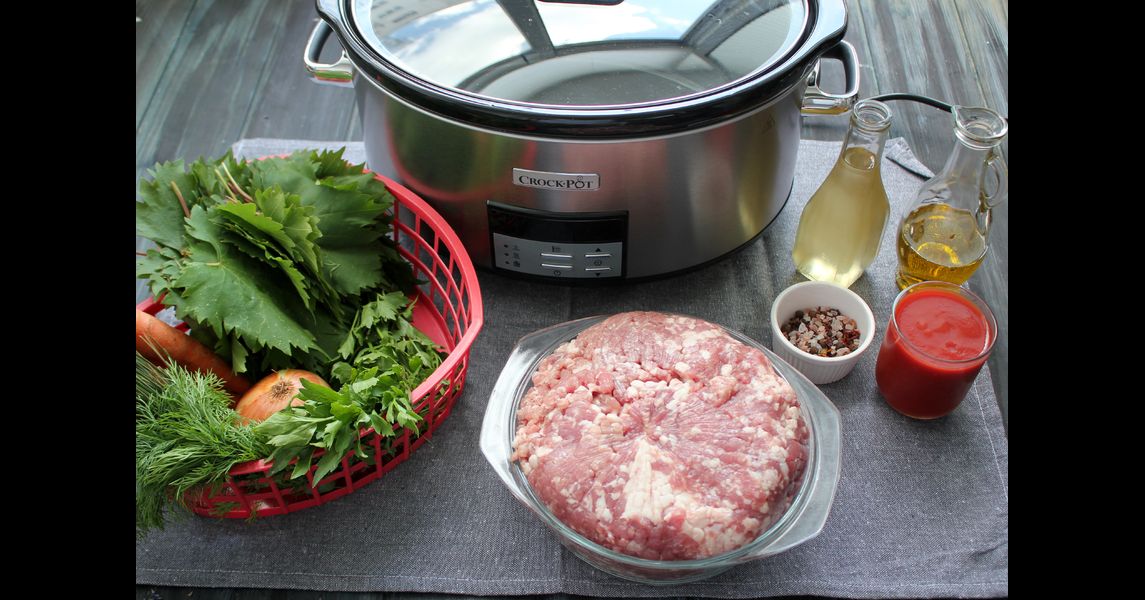 Sărmăluțe cu frunză de viță la Slow Cooker 7.5l Digital CrockPot by