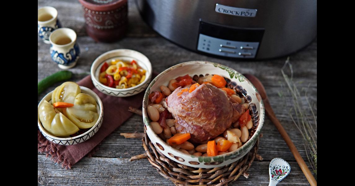Rețetă fasole cu ciolan la Slow Cooker 7.5L Digital CrockPot by Carte