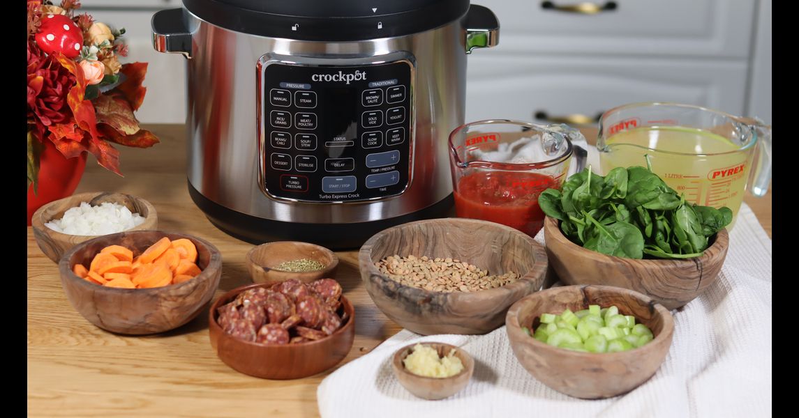 Rețetă mâncare de linte cu afumătură la Multicookerul Crockptot Turbo