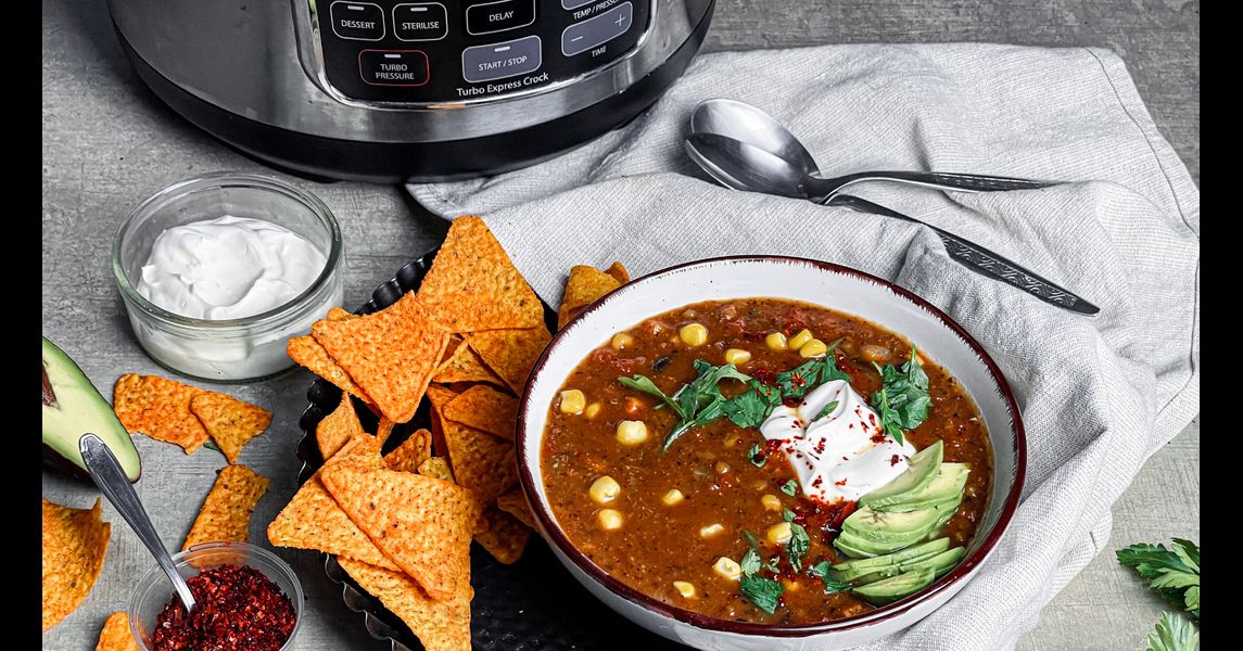 Rețetă chili con carne vegetarian la multicooker Crockpot Turbo Express