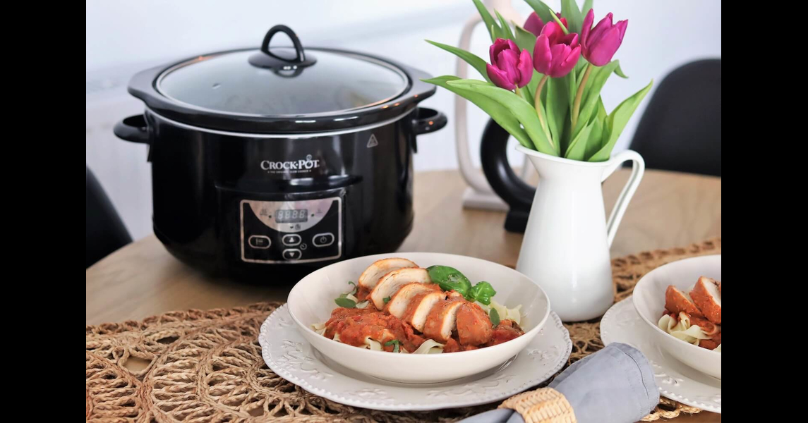 Rețetă pui cu suc de roșii la Slow Cooker 4.7L Digital Crockpot by Teos