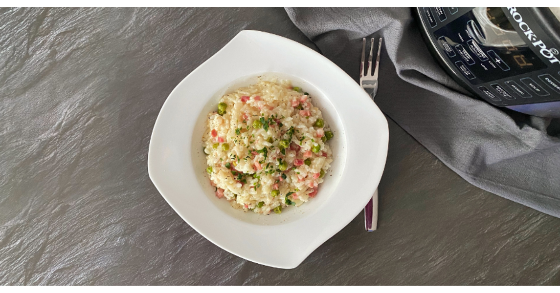 Rețetă risotto cu bacon și mazărela Express Multicooker Crockpot by