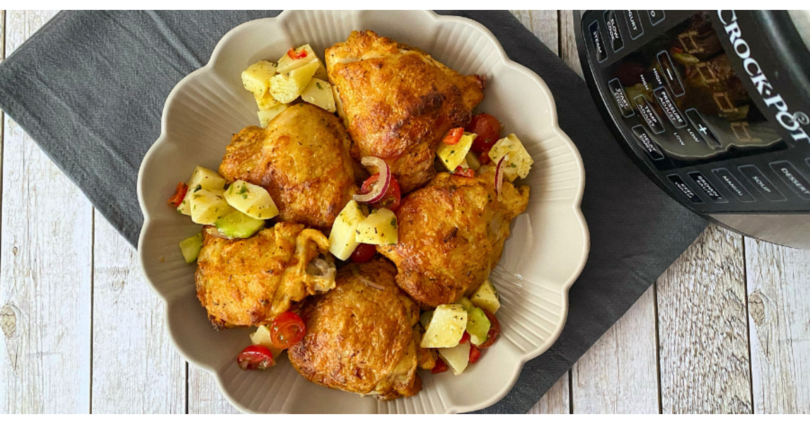 Rețetă pulpe de pui marinate cu iaurt, muștar și usturoi Express