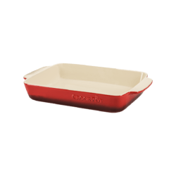 Vas cuptor, ceramică, dreptunghiular, 3.8L, roșu