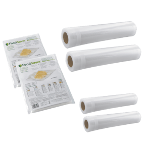  Pachet pungi și role: 48 pungi 20.3 x29.2cm, 2 Role 20cmx6.7m, 32 pungi 28x36cm, 2 Role 28cmx5.5m FoodSaver