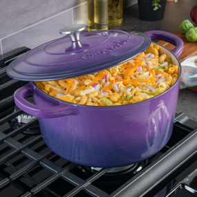  Vas de fontă emailată, 6.6L, rotund, lavandă Crock-Pot