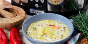 Ciorba de cartofi la Slow Cooker Crock Pot 5.7L Digital by Bucatar Maniac