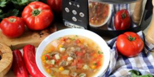 Ciorba de vita la Slow Cooker Crock Pot 5.7L Digital by Bucatar Maniac