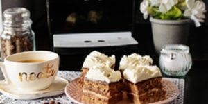 Rețetă prăjitură cu blat de cafea și ciocolată by Dulciuri Fel de Fel