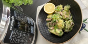 Rețetă salată de cartofi cu pește afumat la multicooker Turbo Express by Gabriela Dima