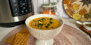 Rețetă supă cremă de linte roșie cu cartof dulce și ghimbir la multicooker Crock-Pot Express by Flavia Hirișcău