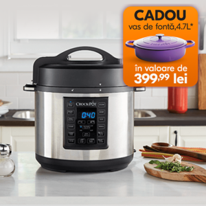 multicooker crockpot express pe masa