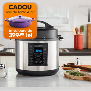 multicooker crockpot express pe masa
