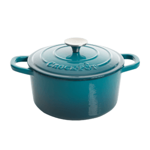 Vas cuptor, capac, fontă emailată, 2.84L, rotund, turcoaz Crock-Pot