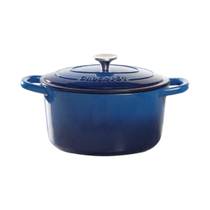 Vas cuptor, capac, fontă emailată, 6.6L, rotund, albastru Crock-Pot
