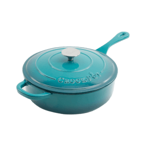 Vas cu capac, fontă emailată, 3.3L, rotund, turcoaz Crockpot