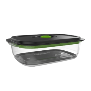 caserola medie cu sistem de vidare si capac negru cu verde