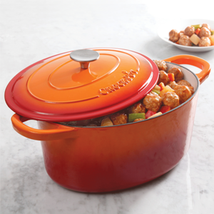 Vas pentru cuptor, cu capac, fontă emailată, 6.6L, oval, vas crockpot, vas cu capac fonta, vas fonta, vas fonta emailata, vas de fonta bun, vas de fonta cu capac, vase crockpot, vas de gatit din fonta emailata, vas fonta emailat, fonta emailata gatit