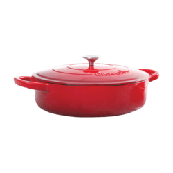 Vas cu capac, fontă emailată, 4.7L, rotund, roșu Crock-Pot
