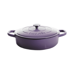 Vas cu capac, fontă emailată, 4.7L, rotund, violet Crock-Pot