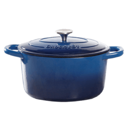Vas cuptor, capac, fontă emailată, 6.6L, rotund, albastru Crock-Pot