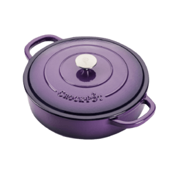 Vas cu capac, fontă emailată, 4.7L, rotund, violet Crock-Pot