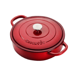 Vas cu capac, fontă emailată, 4.7L, rotund, roșu Crockpot