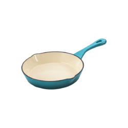 Tigaie, fontă emailată, rotundă, 20cm, turcoaz Crockpot