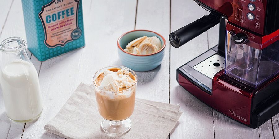 Reteta Prima Latte Cappuccino cu inghetata de caramel