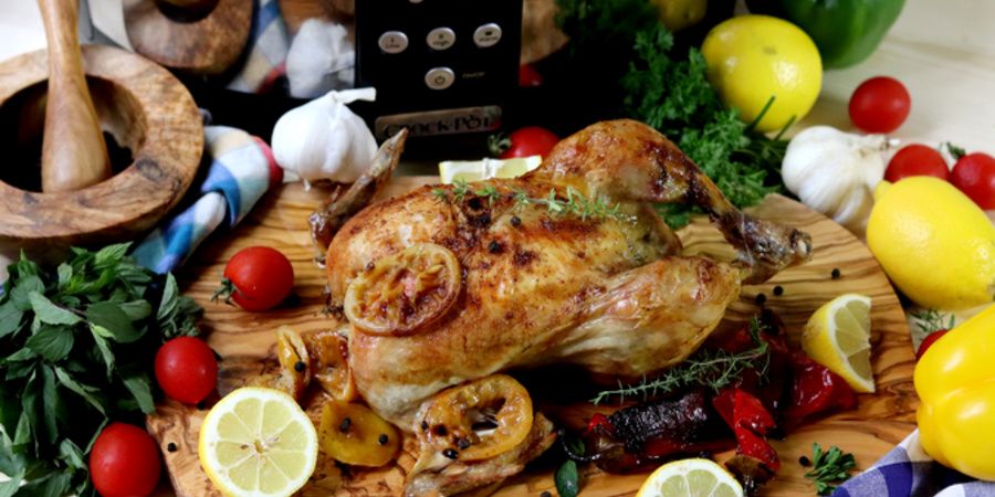 Rețetă pui întreg copt la Slow Cooker Crock-pot 5.7L Digital by Bucătar Maniac