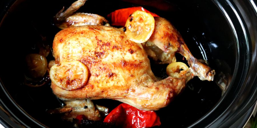Rețetă pui întreg copt la Slow Cooker Crock-pot 5.7L Digital by Bucătar Maniac