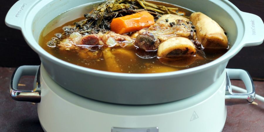 Reteta stock de vita sau zeama de oase la Slow Cooker Crock-Pot 6.0L DuraCeramic Saute by La Prajiturela