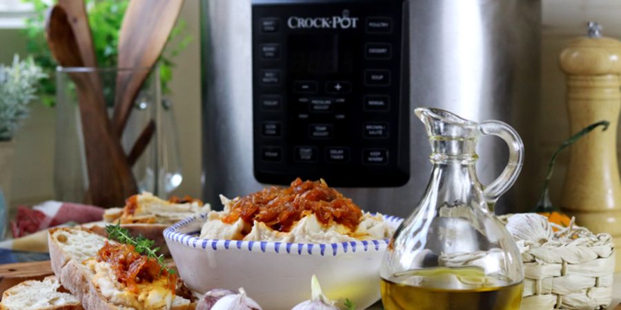 Reteta fasole batuta cu ceapa caramelizata la Multicooker Crock-Pot Express cu gatire sub presiune by Bucatar Maniac
