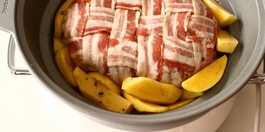 Rețetă ruladă de carne tocată în bacon la Slow Cooker 6.0L DuraCeramic Saute by Laura Laurențiu