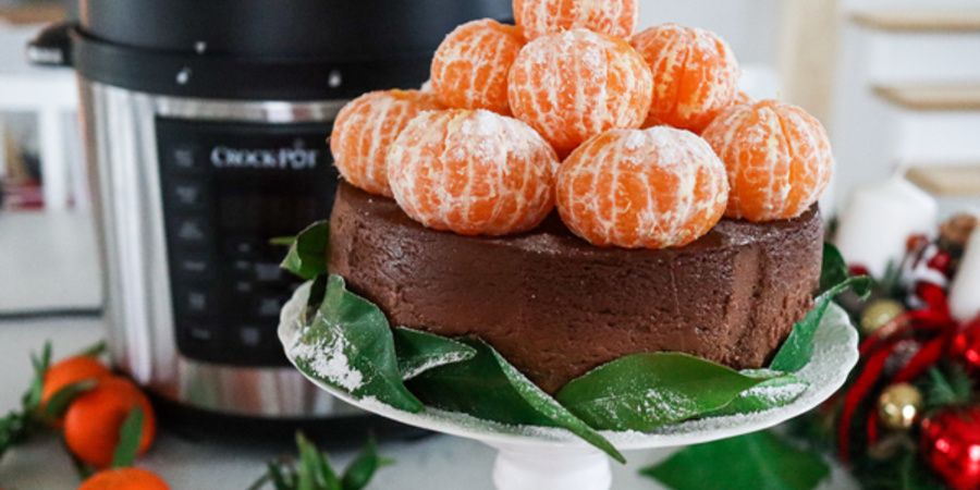 Rețetă cheesecake cu ciocolată și clementine la Multicookerul Crock-Pot Express by Prăjiturela