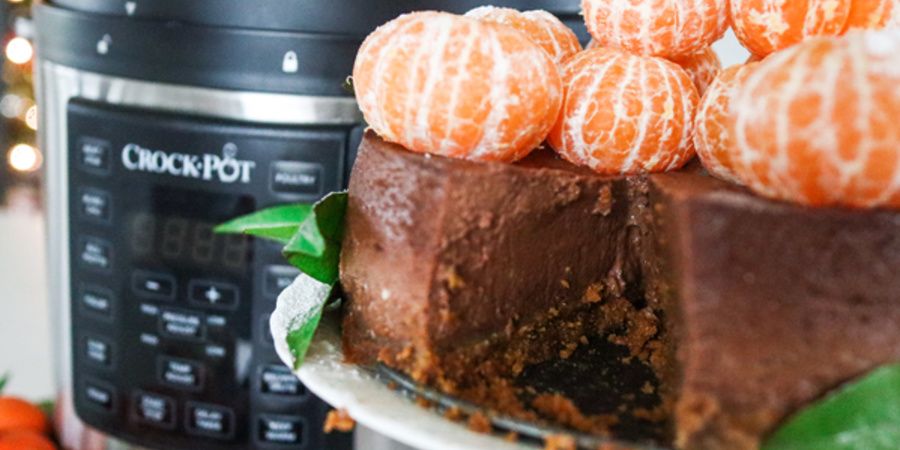Rețetă cheesecake cu ciocolată și clementine la Multicookerul Crock-Pot Express by Prăjiturela