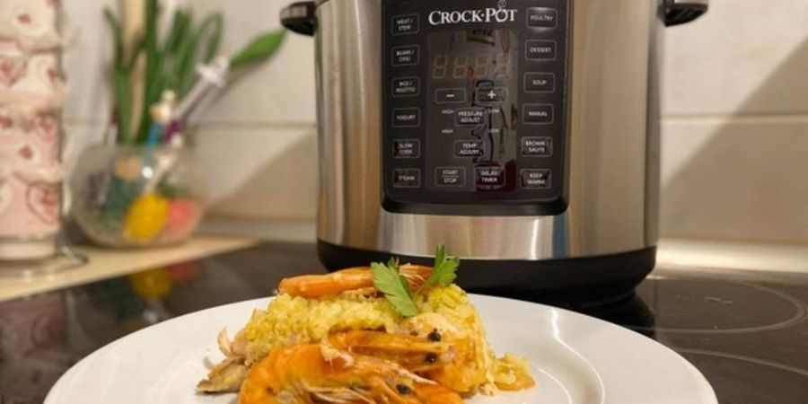 Rețetă paella cu creveți la Express Multicooker cu gătire sub presiune Crock-Pot by Miruna- siblondelegandesc.ro